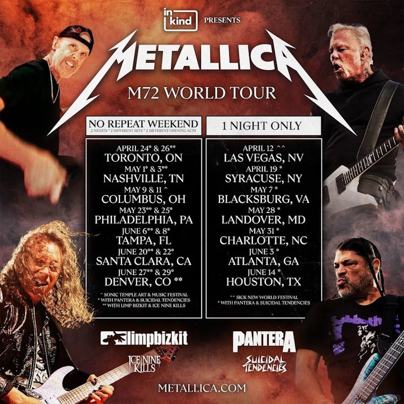 金属乐队Metallica加拿大演唱会