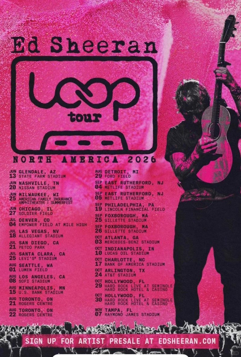 黄老板(Ed Sheeran)加拿大演唱会