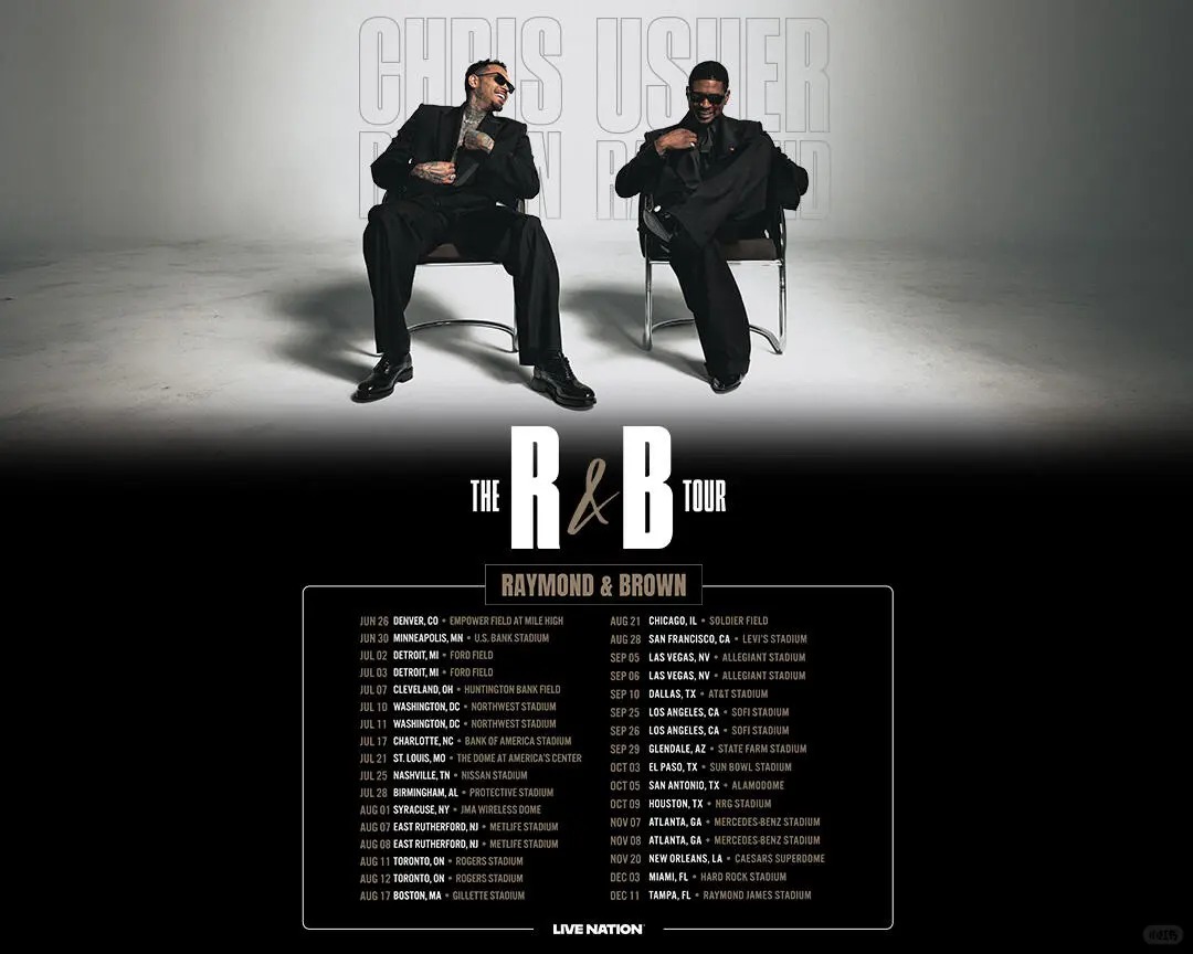 R&B天花板Chris Brown x Usher加拿大演唱会